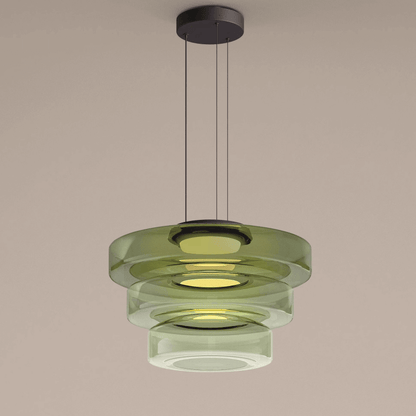 Elegante Bauhaus Glas-Hängeleuchte