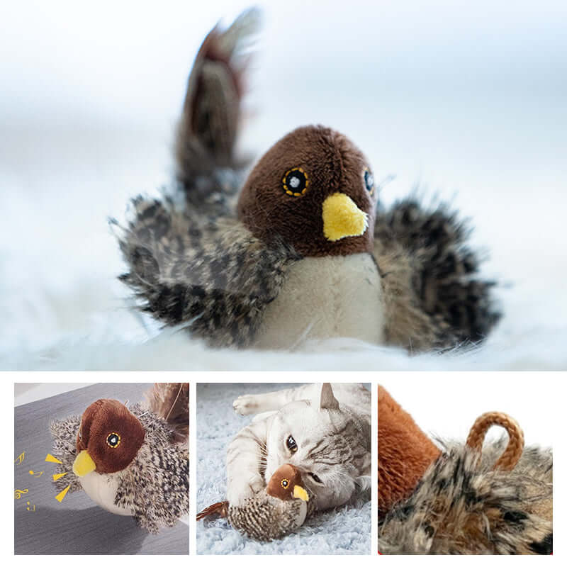 Jouet interactif pour chat oiseau avec sons