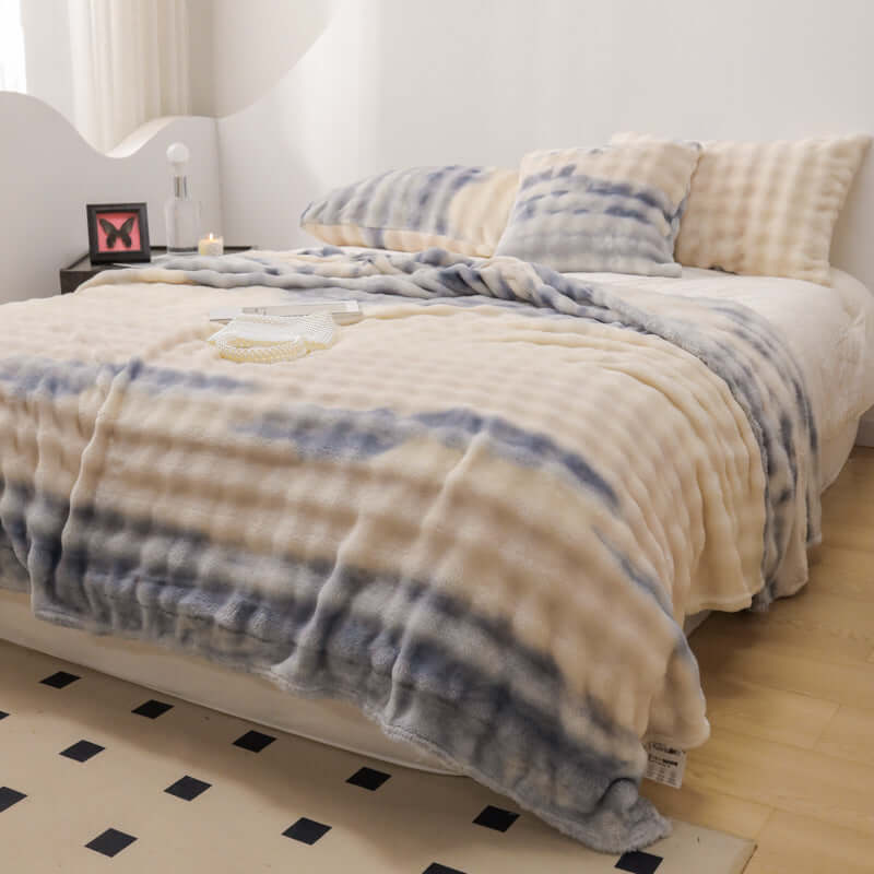 Couverture d'hiver en laine - douillette et chaude