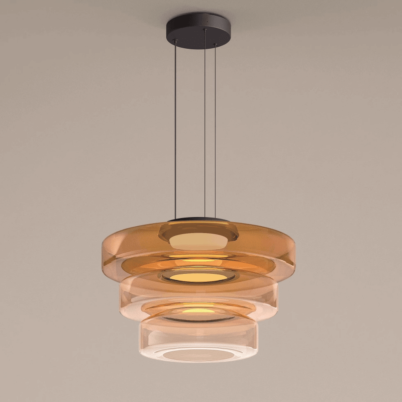 Moderne Glas-Hängeleuchte im Bauhaus-Stil