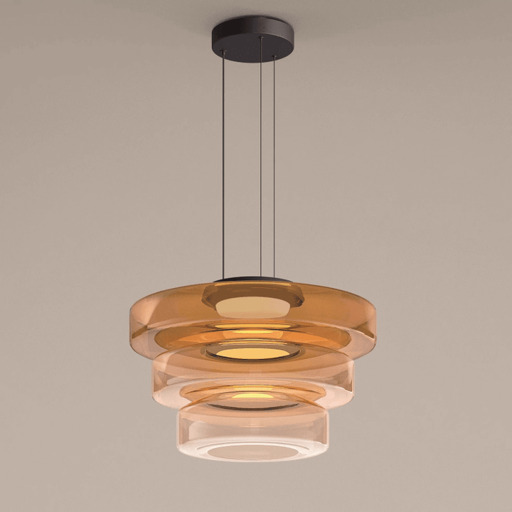 Moderne Glas-Hängeleuchte im Bauhaus-Stil