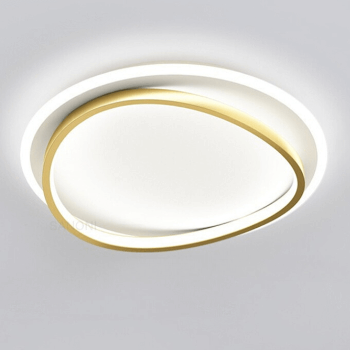 Plafonnier LED moderne noir et or