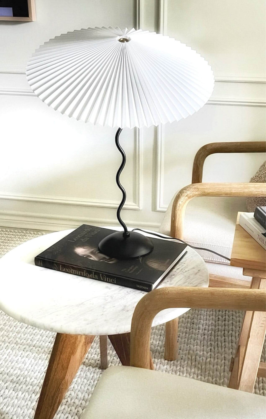 Designer Tischlampe Metall Modern Wellenförmig