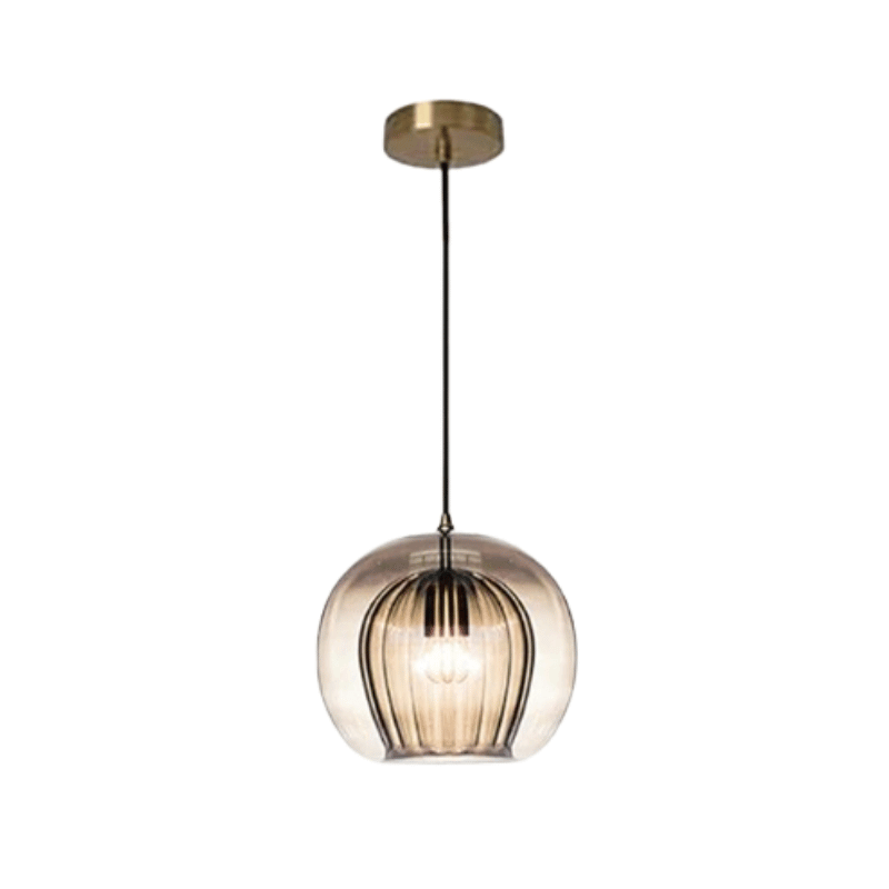 Moderne Hängeleuchte, Aluminium & Glas, LumaLite