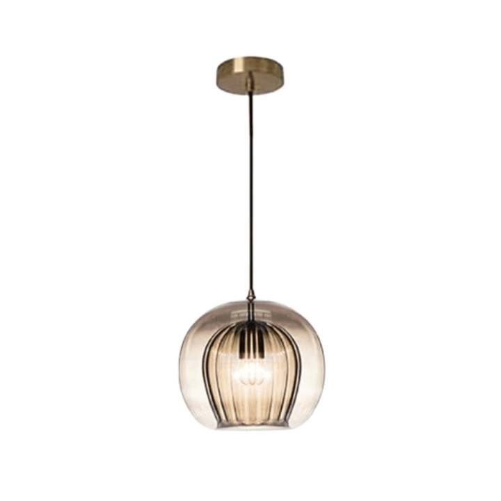 Moderne Hängeleuchte, Aluminium & Glas, LumaLite