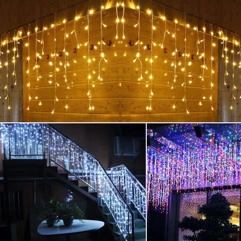 LED Eiszapfen Lichterkette 4,8m