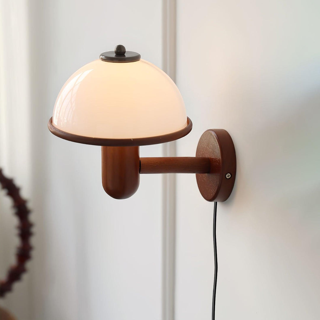 Pilz Design Wandleuchte Holz Modern
