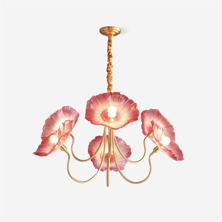 Blumen Kronleuchter Milchglas