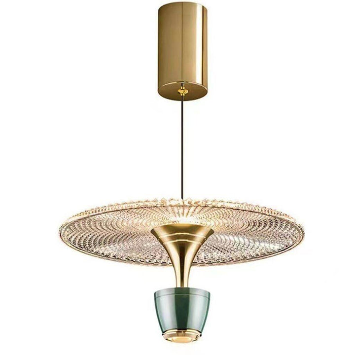 Moderne LED-Pendelleuchte, Scheibenform