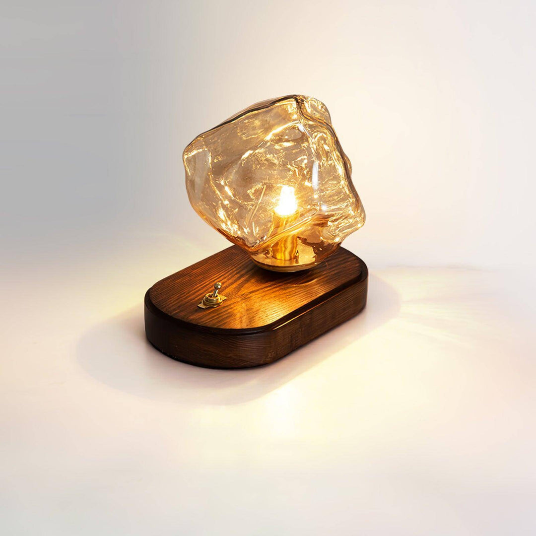 Lampe de table en verre Ice Stone Design