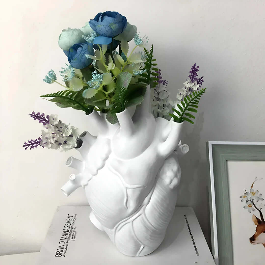 Vase coeur - design grec - objet décoratif