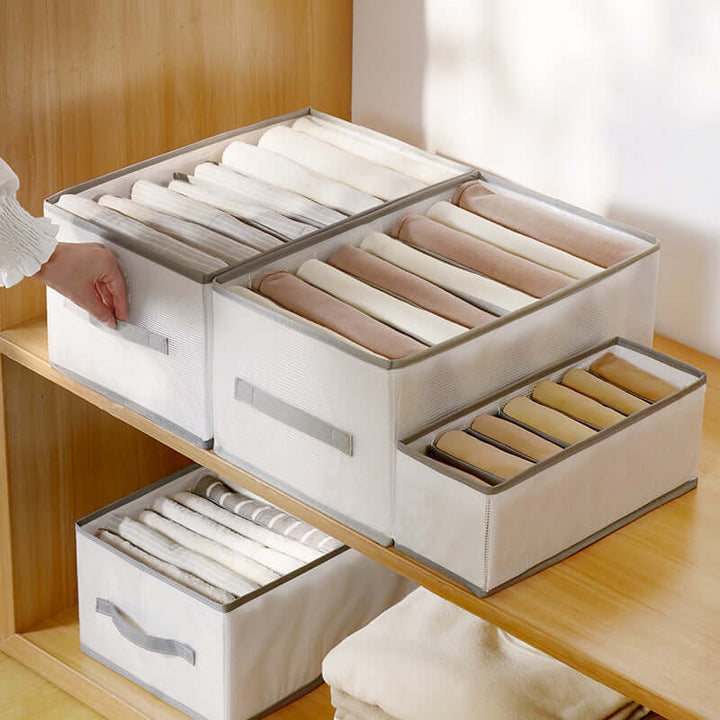 Boîte à vêtements pliable avec compartiments - système d'organisation