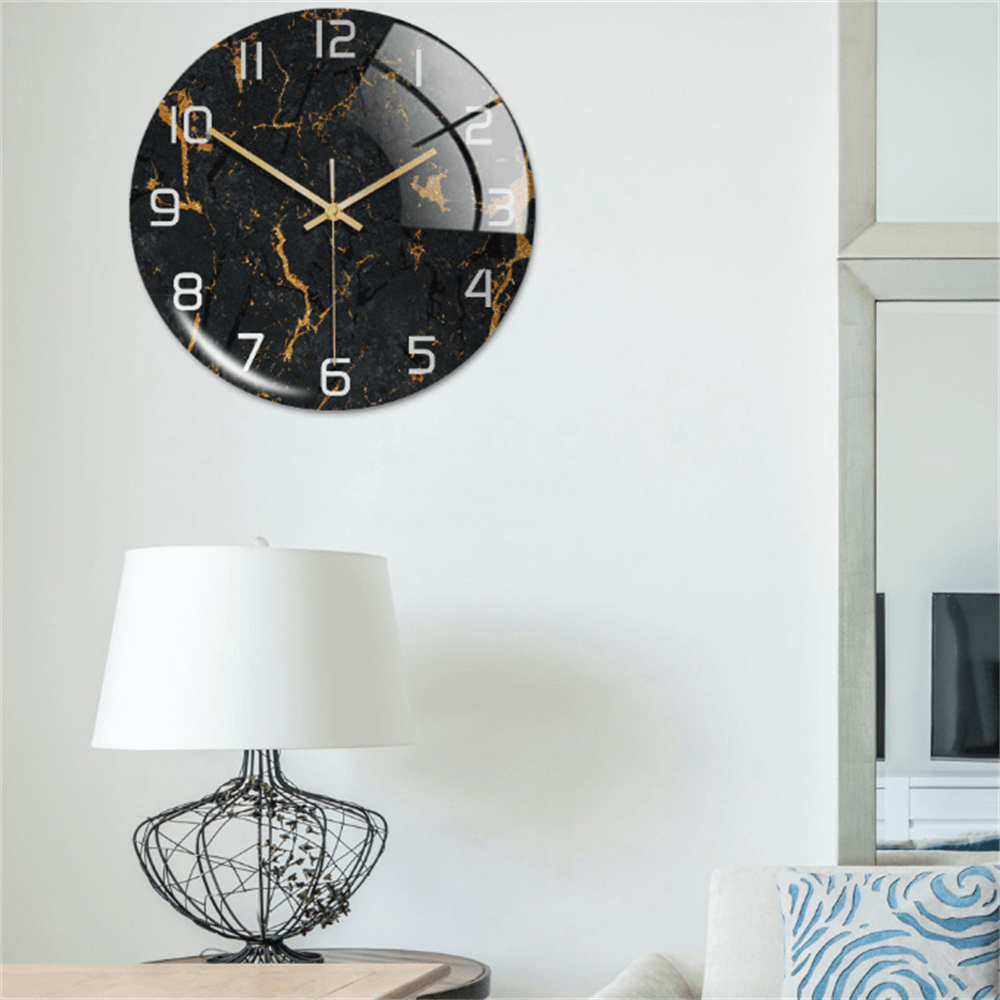 Horloge murale élégante aspect marbre 30 cm