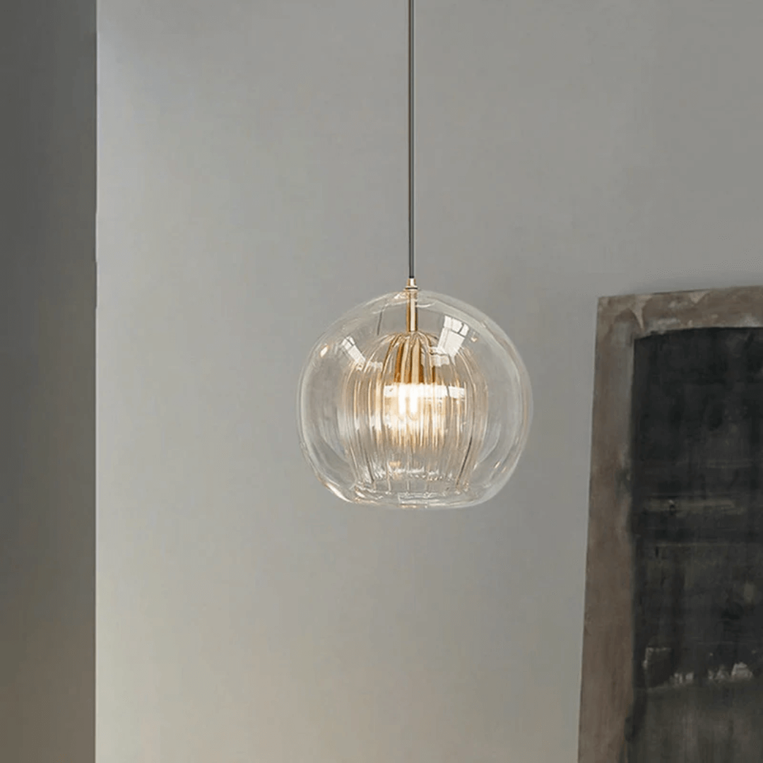 Moderne LED Pendelleuchte Glaskugel - Höhenverstellbar