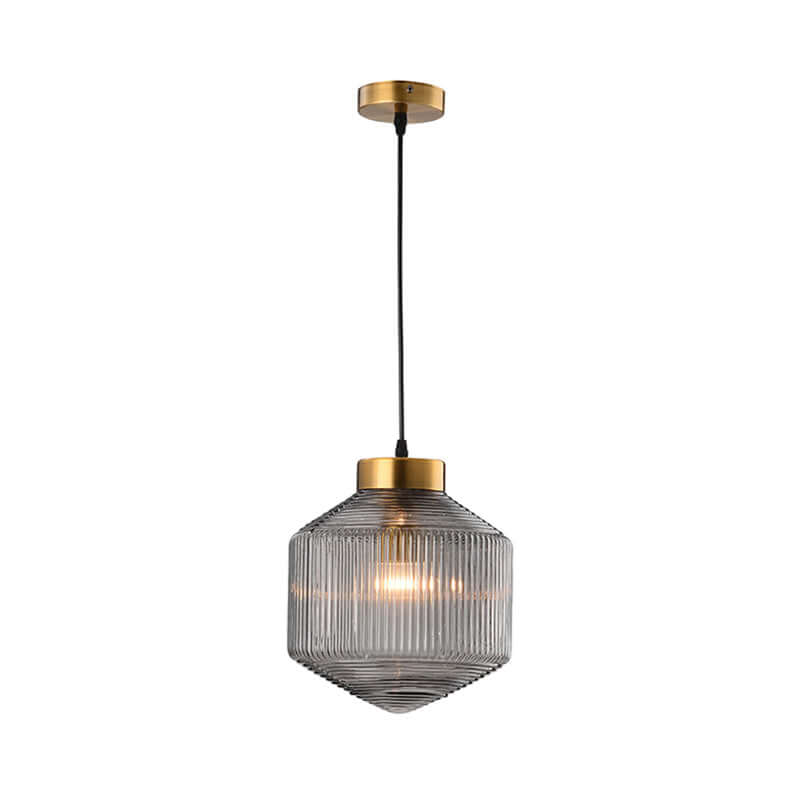 Moderne Trommel Pendelleuchte Glas 25cm