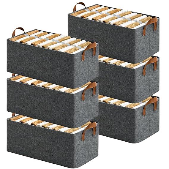 Boîte de rangement pliable avec poignées