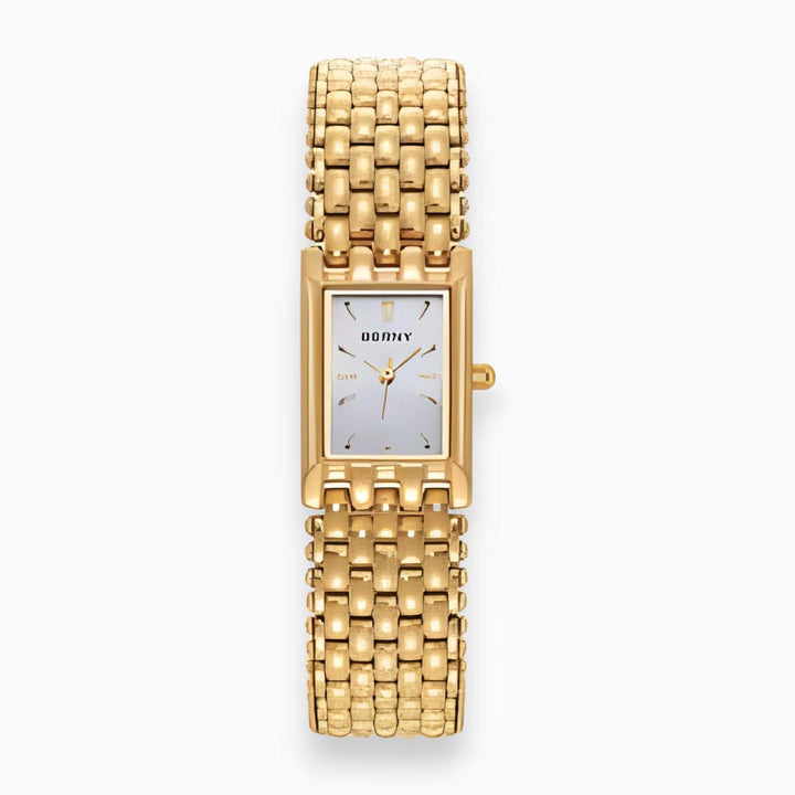 Quadratische Damenuhr mit grünem Zifferblatt - Eleganter Stil