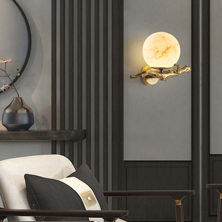 Designer Marmor Wandlampe Kupfer Modern LED
