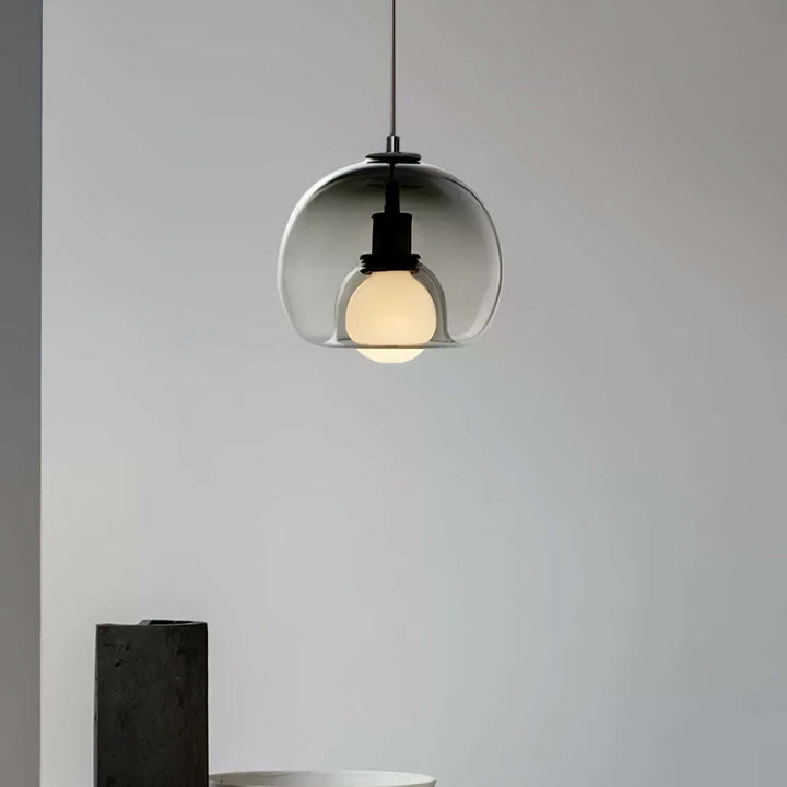 Moderne Pendelleuchte - Metall & Glas