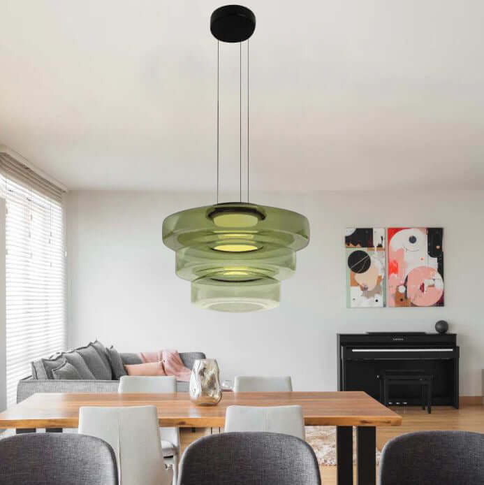 Élégante suspension en verre Bauhaus