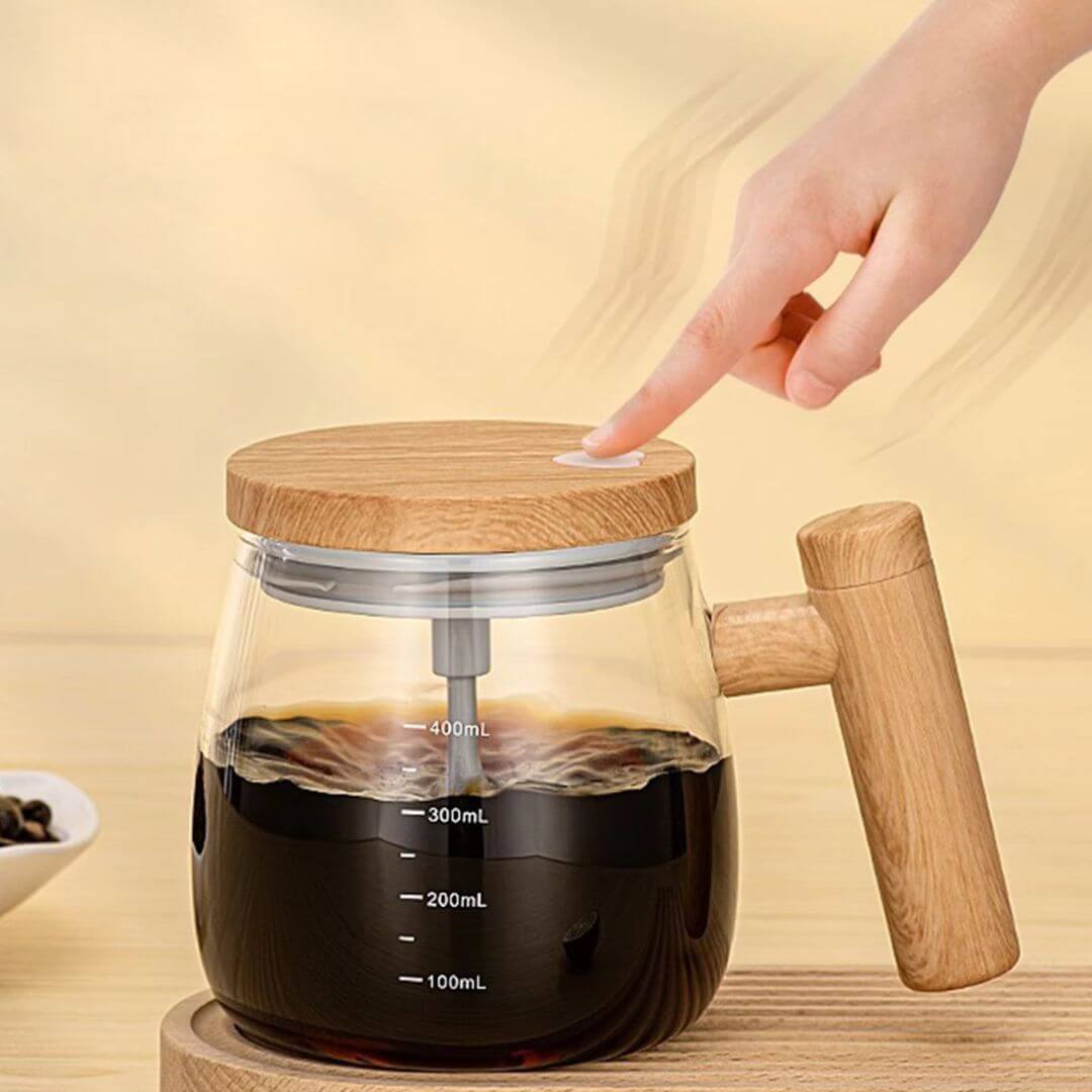 Mixeur à main en bois - Mixeur à smoothie 2 en 1