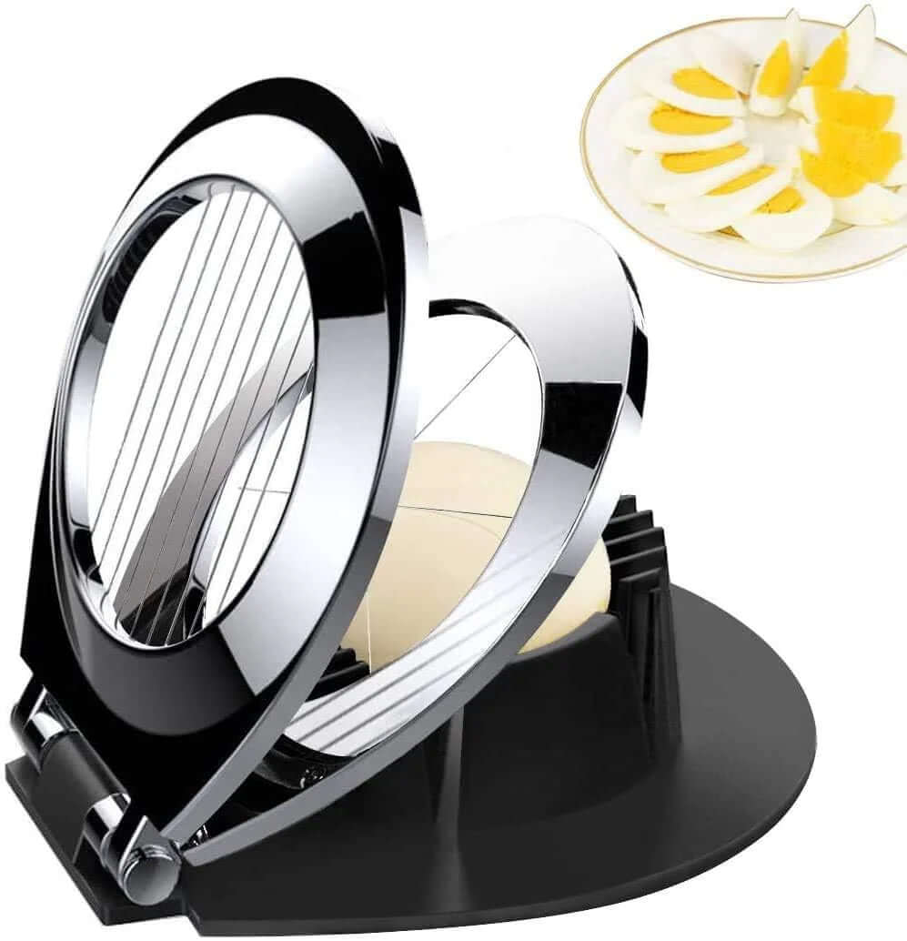 Vielseitiger 3-in-1 Eier-Schneider aus Edelstahl
