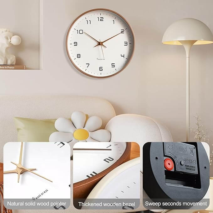 Holzwanduhr Skandinavisch - Minimalistisches Design