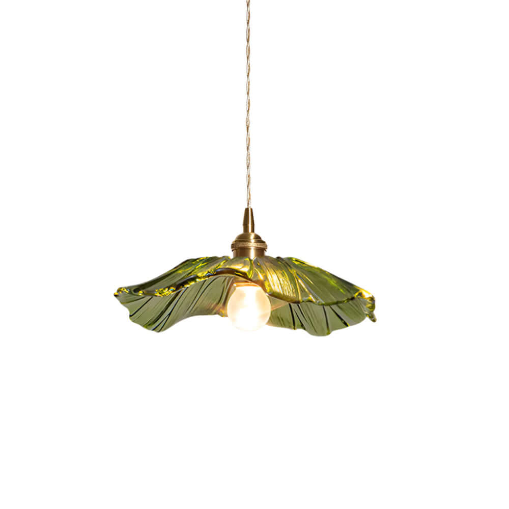 Blumen-Glas-Pendelleuchte 28cm