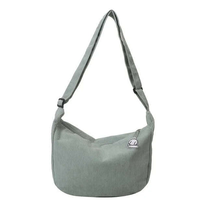 Sac à bandoulière en velours côtelé pour femme