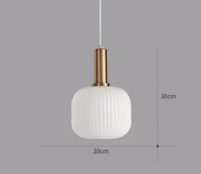 Lampe à suspension rétro en verre coloré