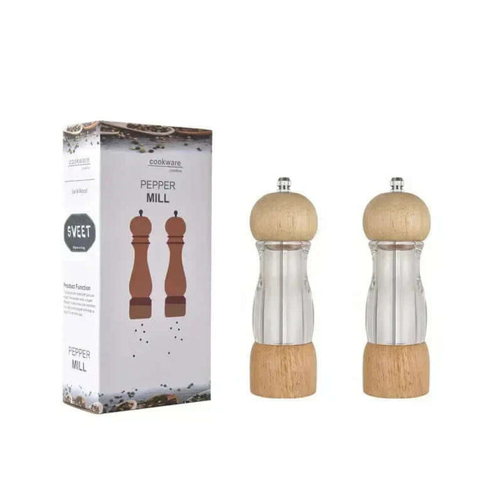 Manuelles Salz- und Pfeffermühlen-Set aus Holz