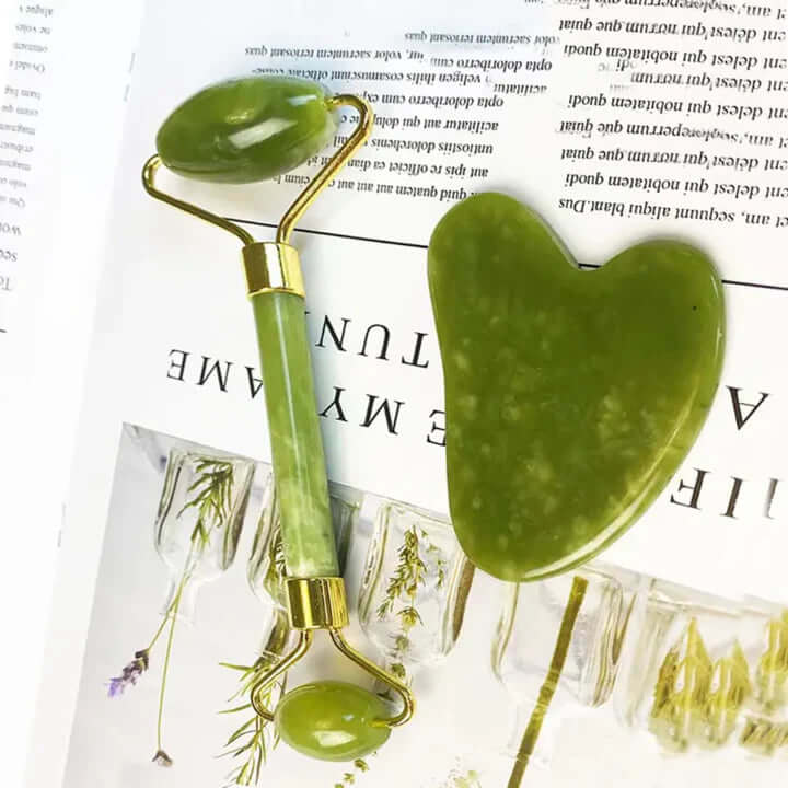 Gesichtsroller & Gua Sha Set - Für strahlende Haut