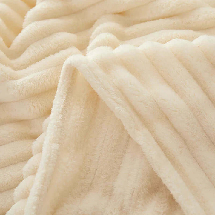 Kuschelige Flanell-Fleece-Decke gestreift
