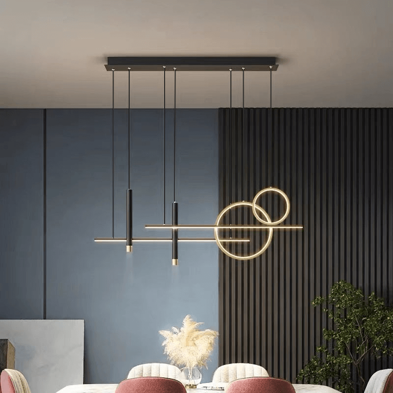 Moderne LED Hängeleuchte Schwarz