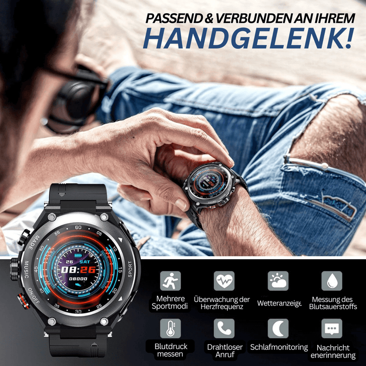 Smartwatch mit Ohrhörer - Fitness Tracker & Gesundheitsmonitor