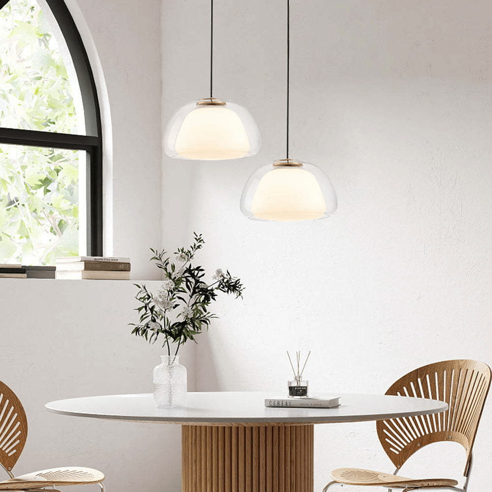 Moderne Milchglas Hängeleuchte Jelly
