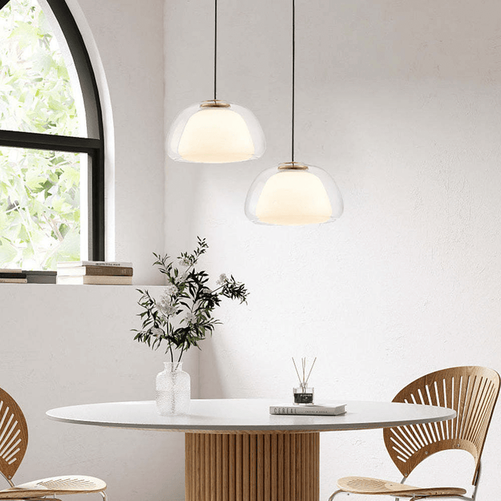Moderne Milchglas Hängeleuchte Jelly