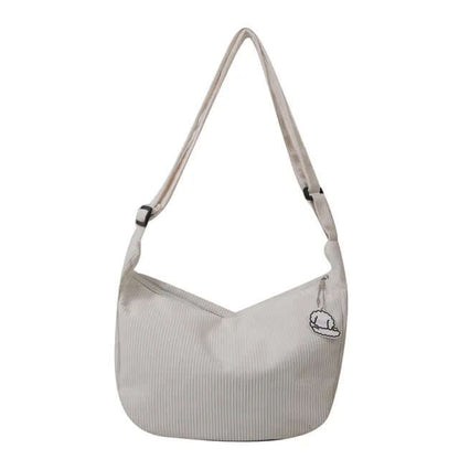 Sac à bandoulière en velours côtelé pour femme