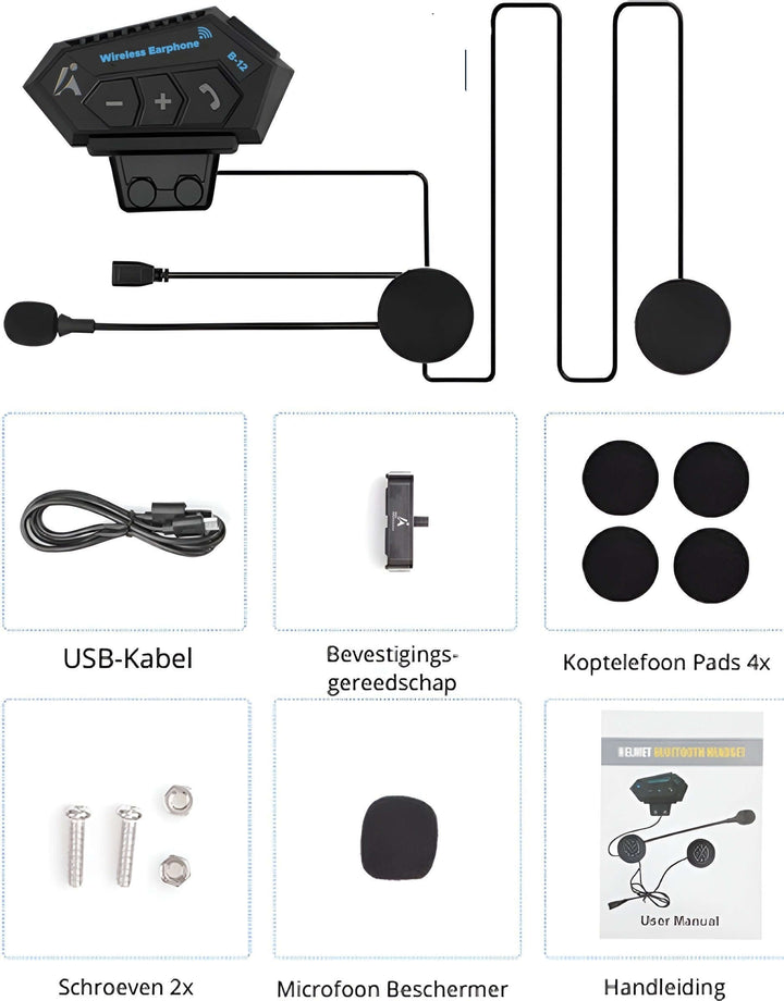 Kabelloses Motorradhelm Headset