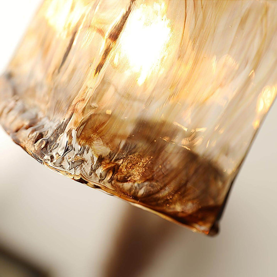 Vintage Hängeleuchte Braun Glas