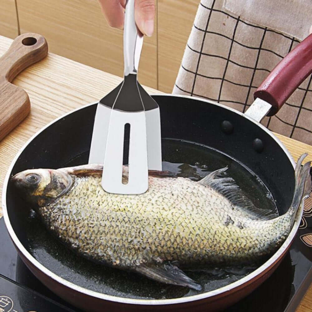 Spatule double face en acier inoxydable