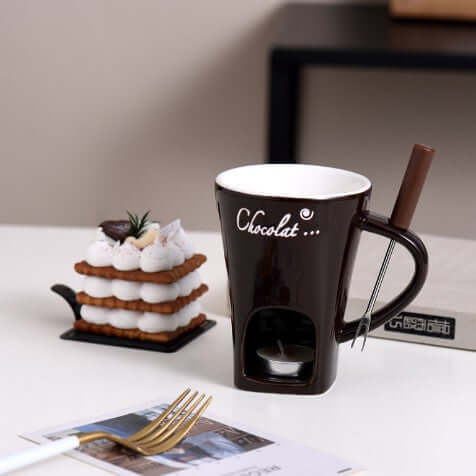 Fondue Tasse - Schokoladen-Genuss für Zuhause