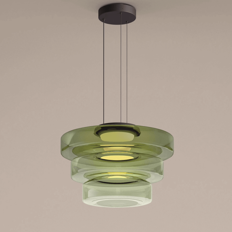 Moderne Glas-Hängeleuchte im Bauhaus-Stil