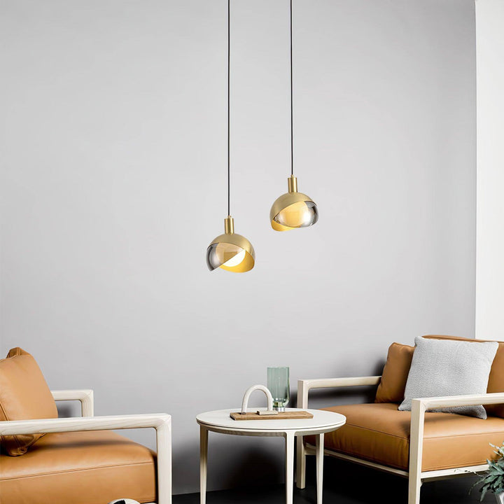 Elegante Pendelleuchte - Glas Metall Design
