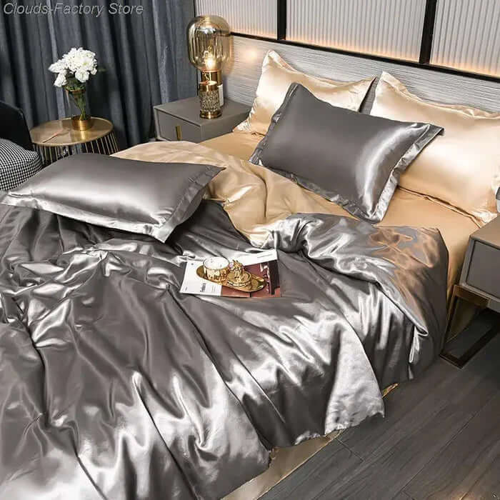 Satin Bettbezug Set - Luxuriös & Weich