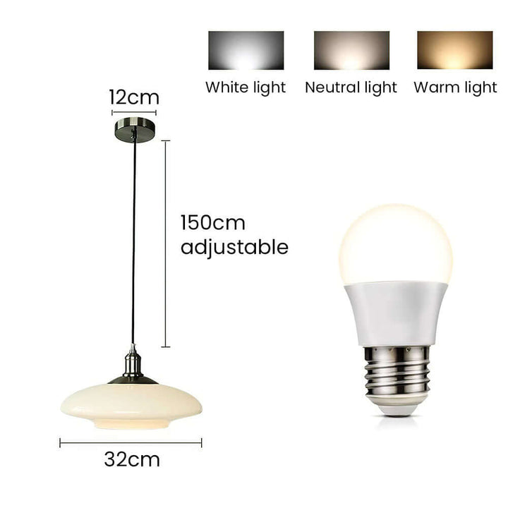 Moderne Weiße Glas Pendelleuchte