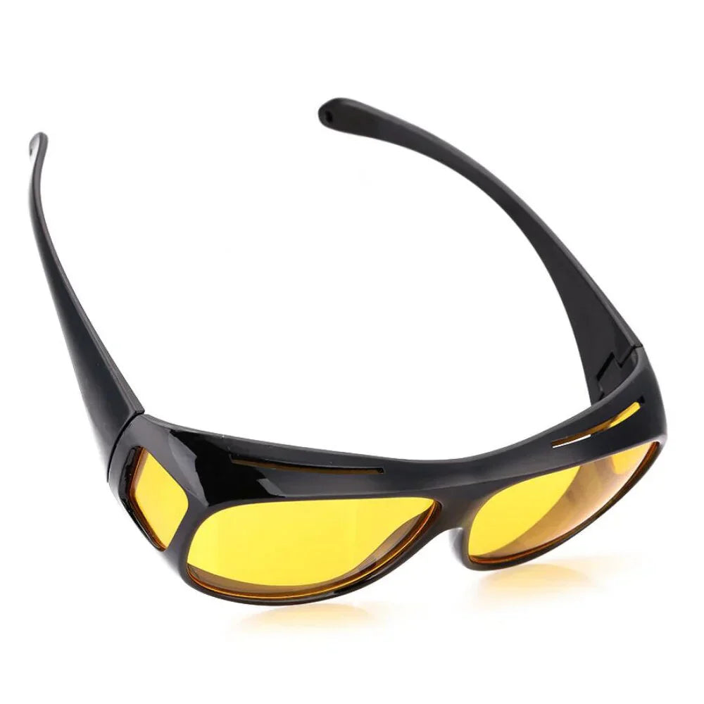 "Antireflektierende Nachtsichtbrille mit polarisierter Linse, ideal für Nachtfahrten, reduziert Blendung, bietet UV-Schutz."