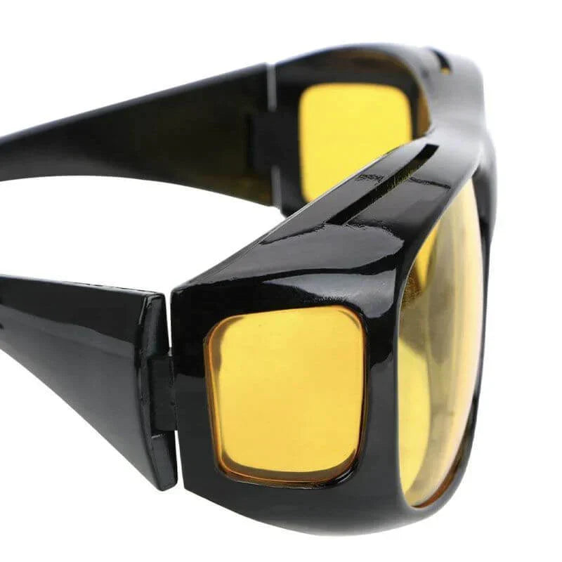 "Antireflektierende Nachtsichtbrille mit polarisierter Linse, ideal für Nachtfahrten, reduziert Blendung, bietet UV-Schutz."