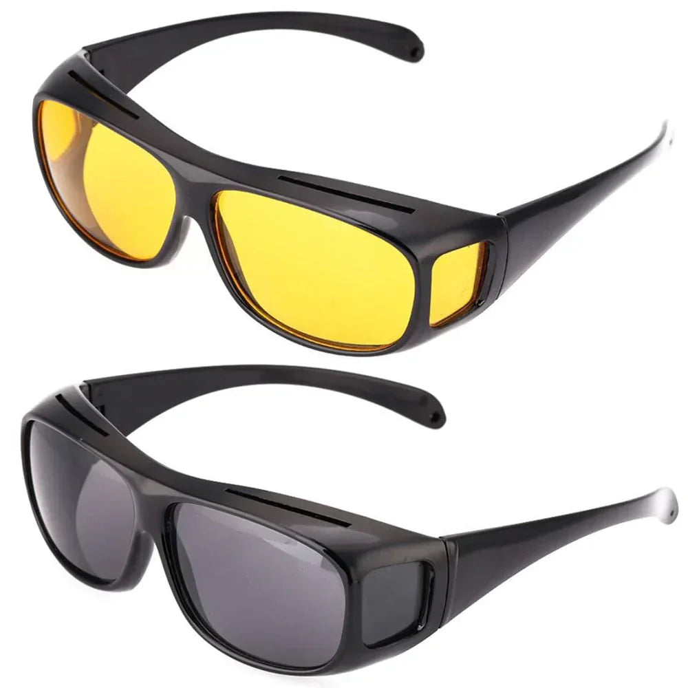 "Antireflektierende Nachtsichtbrille mit polarisierter Linse, ideal für Nachtfahrten, reduziert Blendung, bietet UV-Schutz."