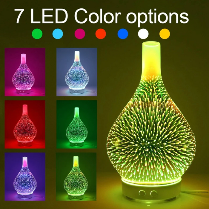 Aromadiffuser mit LED-Lichtshow, elegante Glasoberfläche, 7 Farben, 500ml Fassungsvermögen, stilvolle Entspannung für zu Haus
